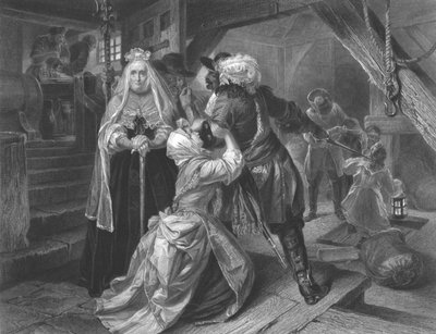 Prisão de Alice Lisle por abrigar fugitivos da Batalha de Sedgemoor, 1685, c1864 de Frederick Heath