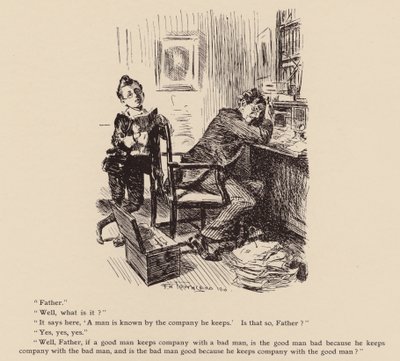 Um homem é conhecido pela companhia que mantém (litografia) de Frederick Henry Townsend