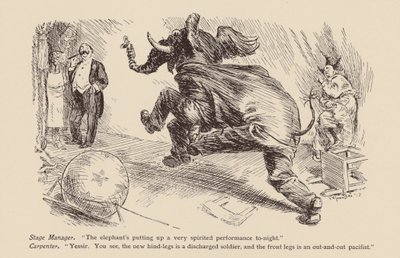 Elefante de pantomima (litografia) de Frederick Henry Townsend