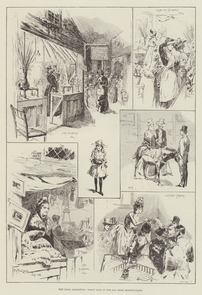 A exposição irlandesa, feira chique no mercado irlandês velho-lugar de Frederick Henry Townsend
