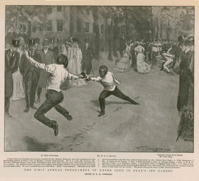 Os primeiros torneios anuais do L&39;Epee Club no Gray&39;s Inn Garden de Frederick Henry Townsend