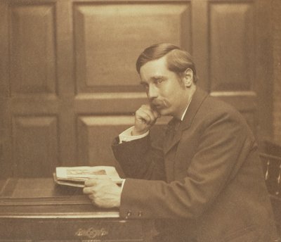 Fotografia de retrato de Herbert George Wells (1866-1946) por Frederick Hollyer (1837-1933) 1903 (foto sépia) de Frederick Hollyer