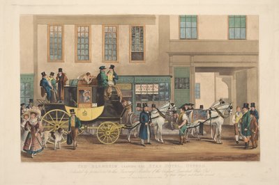 Treino: The Blenheim, Saindo do Hotel Star, Oxford de Frederick James Havell