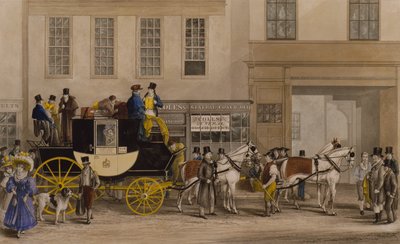 O Blenheim, deixando o Star Hotel, Oxford de Frederick James Havell