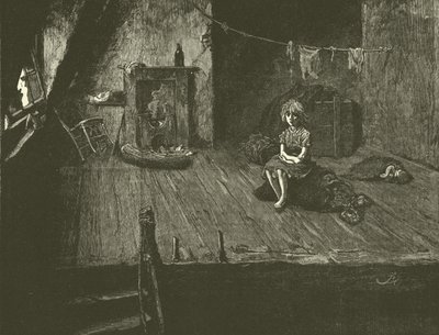 Crianças pobres em um sótão de Frederick L. Bernard