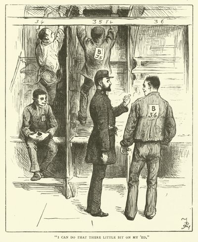 Prisioneiros em uma esteira de Frederick L. Bernard
