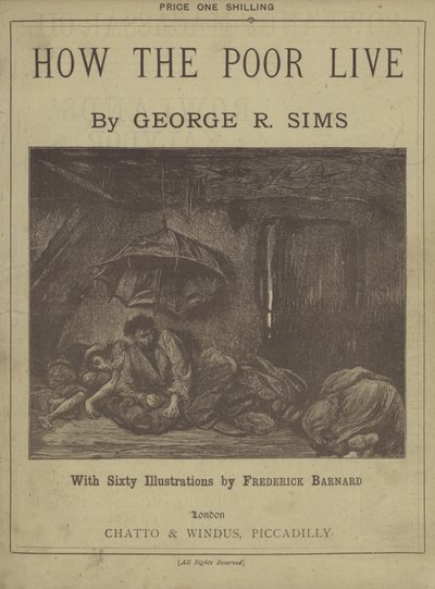 Página de título de Como os Pobres Vivem por George R Sims de Frederick L. Bernard