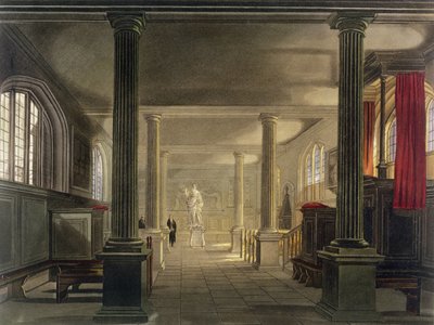 Interior da faculdade de direito, Cambridge, &39;da história de Cambridge&39;, gravado por Joseph Constantine Stadler (fl.1780-1812), bar. por R. Ackermann, 1815 (cor aquatint) de Frederick Mackenzie