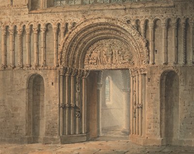 A Porta Oeste, Catedral de Rochester, Kent de Frederick Mackenzie