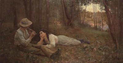 O flautista de Frederick McCubbin