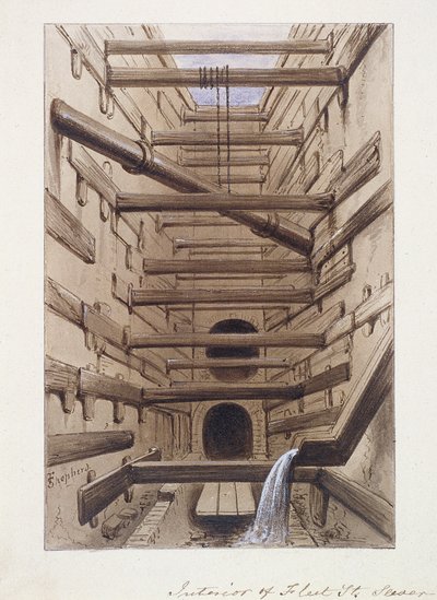 Fleet Street, Londres, 1845 de Frederick Napoleon Shepherd