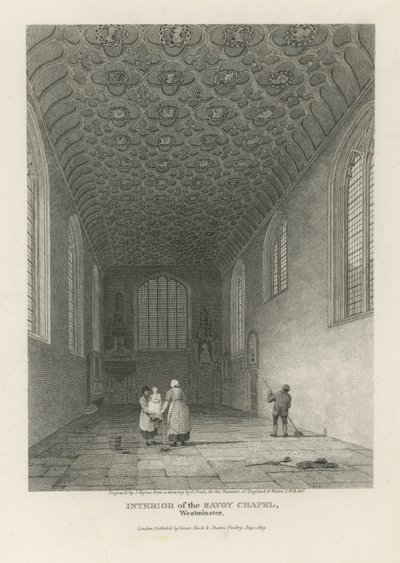 Interior, de, a, savoy, capela de Frederick Nash