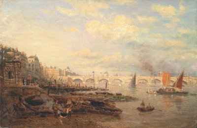 O Tamisa e a Ponte de Waterloo a partir da Somerset House de Frederick Nash