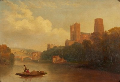 Durham do rio (óleo sobre tela) de Frederick Richard (manner of) Lee