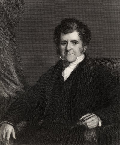 Richard Bright, gravado por H. Cock, da &39;National Portrait Gallery, Volume I&39;, publicado em 1820 de Frederick Richard Say