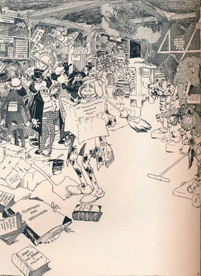 A sala de propriedades de um cartunista inteligente, c1890 de Frederick Richardson