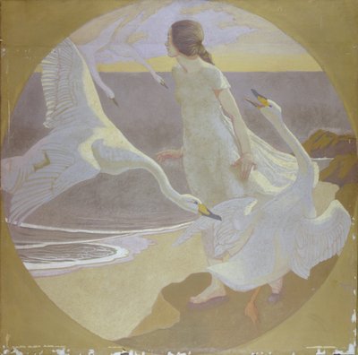 Ilustração de um conto de fadas (óleo sobre tela) de Frederick Samuel Beaumont