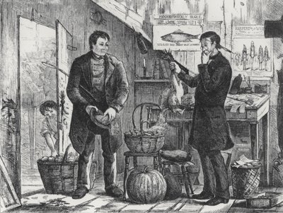 Um fazendeiro que paga sua assinatura para o jornal local em espécie de Frederick Stuart after Church