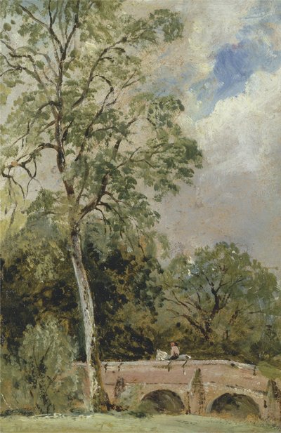No sul Mickleham, 1829 (óleo em millboard) de Frederick Waters Watts