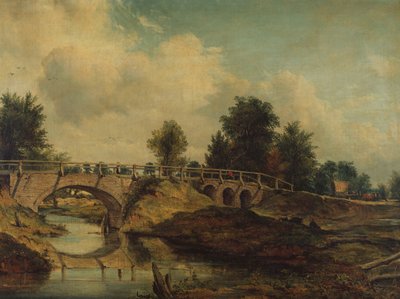 A ponte sobre o rio Stour de Frederick Waters Watts