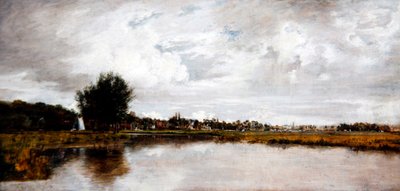 O rio Yare em Thorpe, perto de Norwich, c.1820-21 (óleo sobre tela) de Frederick Waters Watts