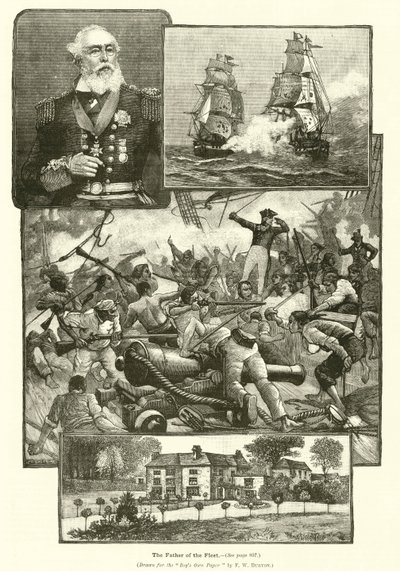 Pai da Frota, Almirante Sir Provo Wallis (gravura) de Frederick William Burton