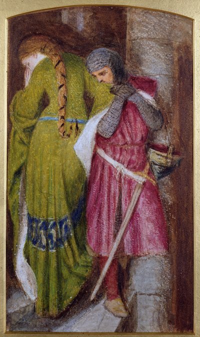 Encontro na Escada da Torre, Helellil und Hildebrand, 1864 de Frederick William Burton