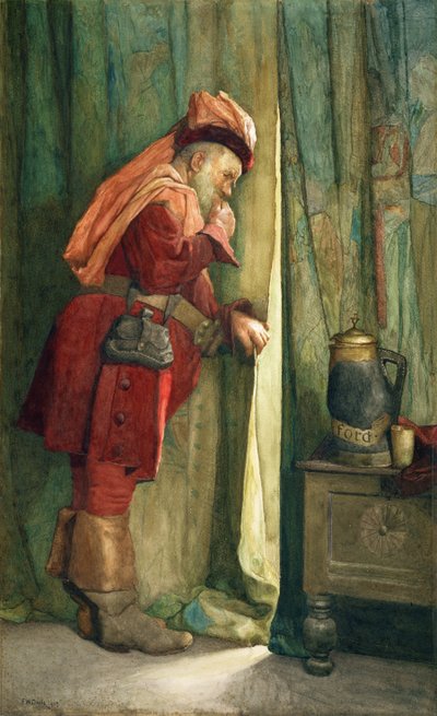 Falstaff "Vou me esconder atrás dos Arras" de Frederick William Davis