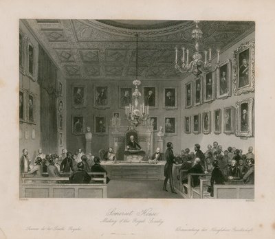 Somerset House, reunião da Royal Society de Frederick William Fairholt