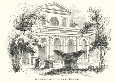 A Igreja de Santa Maria em Navicella (gravura) de Frederick William Fairholt