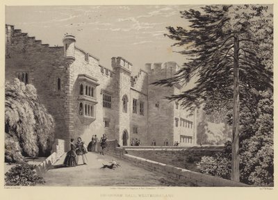 Brougham Hall, Westmoreland (gravura) de Frederick William Hulme