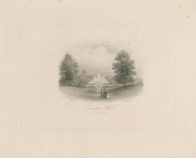 Trentham Hall: gravura (vinheta), nd [c 1843] (impressão) de Frederick William Hulme