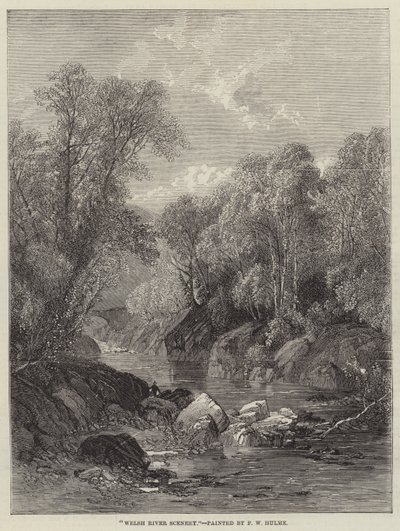 Cenário do Rio Galês de Frederick William Hulme