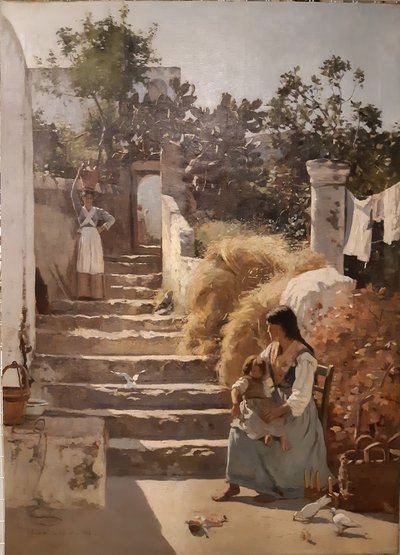 Uma cena em Capri de Frederick William Jackson