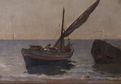 Barcos na costa, início do século XX de Frederick William Jackson