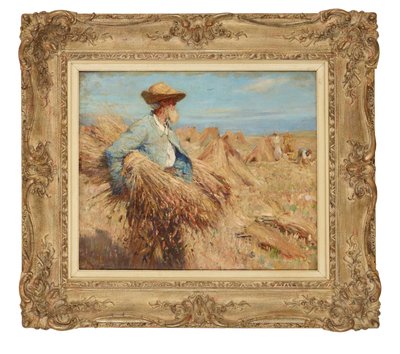 Tempo de colheita (óleo sobre tela) de Frederick William Jackson