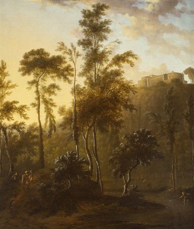 Paisagem italianizada com pescadores de Frederick de Moucheron