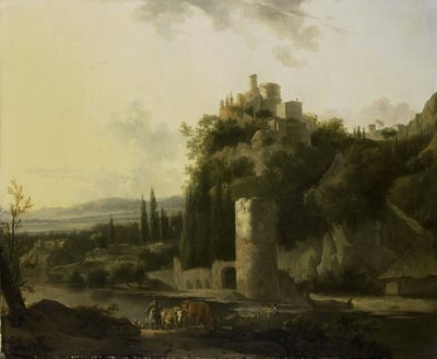 Paisagem de Italina com torre redonda de Frederick de Moucheron