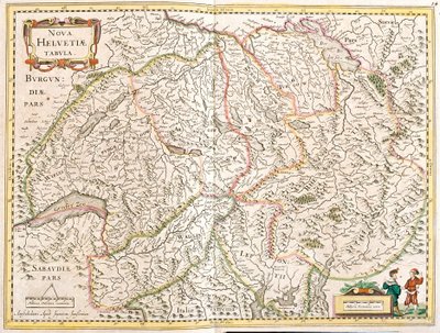 Mapa da Suíça (gravura de Frederick de Wit