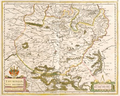 Mapa da Turíngia (Alemanha) (gravura de Frederick de Wit