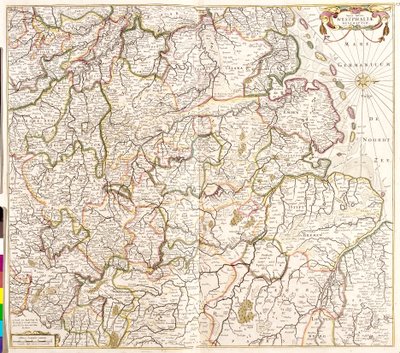 Mapa de Westphalia (Alemanha) (gravura de Frederick de Wit
