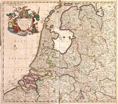 Mapa da Federação Belga (Bélgica) (gravura de Frederick de Wit