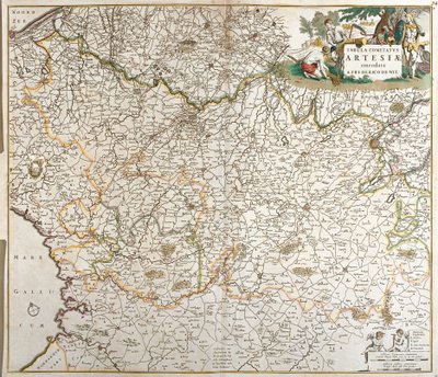 Mapa do Conde de Artois (França) (gravura de Frederick de Wit