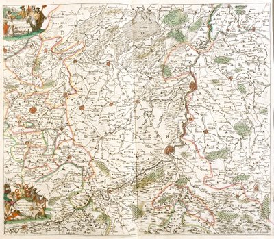 Mapa da Diocese de Liège (Bélgica) (gravura de Frederick de Wit