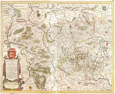 Mapa do Duche de Brunswick (Alemanha) (gravura de Frederick de Wit
