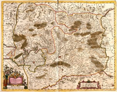 Mapa do Duche de Lorraine (França) (gravura de Frederick de Wit