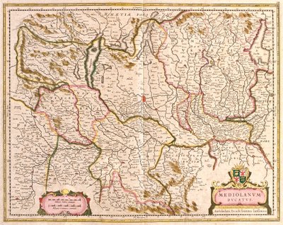 Mapa do Duche de Milão (Itália) (gravura de Frederick de Wit