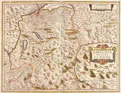 Mapa do Duche de Savoie (França) (gravura de Frederick de Wit