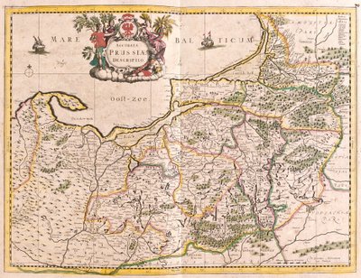 Mapa do Reino da Prússia (Alemanha) (gravura de Frederick de Wit