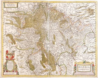 Mapa do Landgrave de Hesse (Alemanha) (gravura de Frederick de Wit